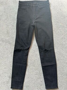 Ladies black American Eagle Jeans, super Hi Rise Jeggings, next level stretch